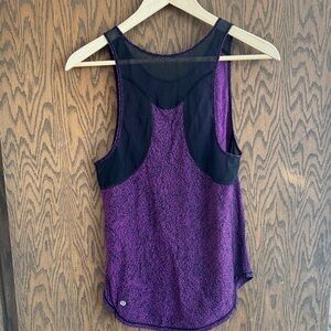Purple and Black Lululemon Tank Top